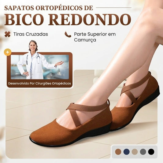 💃🔥Último dia da promoção com 50% de desconto🔥Sapatos elegantes com salto baixo e tira elástica, em cor única
