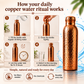 🔥 50% OFF 💧 Copo de Cobre Puro Martelado ✨ Sem Plástico e Inspirado na Ayurveda 🌿