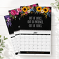 🌸 Calendário de Parede 2027 Divertido – Flores Elegantes + Frases Sarcásticas Engraçadas