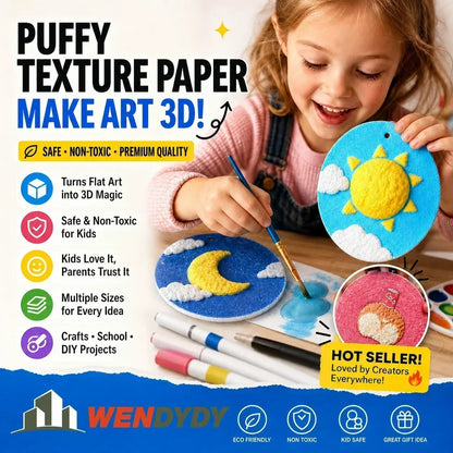 🎨 50% DE DESCONTO ✨ Puffy Texture Paper – Efeito 3D Mágico