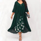 ✨ Nova Coleção 👗 Vestido de Chiffon com Efeito 2 em 1 – Design em camadas, corte elegante & estilo feminino 🌸