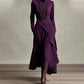 🎅🏻🎉Women's Elegant High-Neck Asymmetrical Draped Maxi Dress