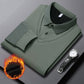 Camisa masculina de malha de duas peças com lapela falsa