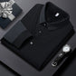 Camisa masculina de malha de duas peças com lapela falsa