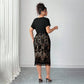 Vestido casual feminino com decote em V