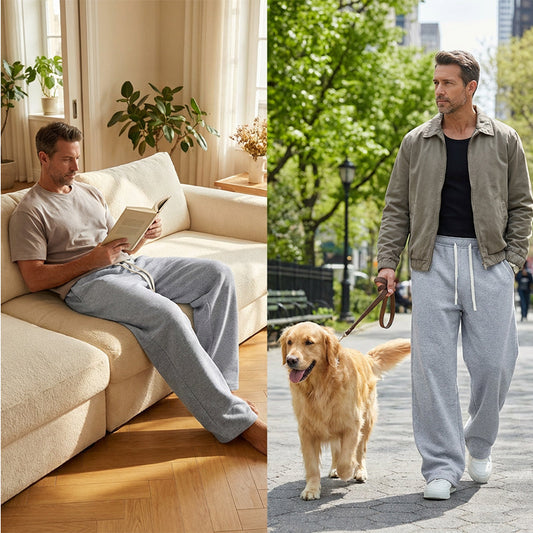 🔥 Oferta Especial ✨ Calças Masculinas Casual Loose Fit com Cordão 👖 Ajuste Confortável, Estilo Relaxado & Uso Diário