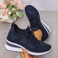 🔥🔥Dernier jour de promotion, profitez de 49 % de réduction🔥 Chaussures de sport orthopédiques respirantes pour femmes, style décontracté et tendance, ornées de strass incrustés.