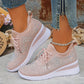 🔥🔥Dernier jour de promotion, profitez de 49 % de réduction🔥 Chaussures de sport orthopédiques respirantes pour femmes, style décontracté et tendance, ornées de strass incrustés.