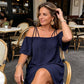 🔥50% DESCONTO ✨ Vestido Mini Ombros à Mostra | Solto & Elegante