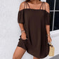 🔥50% DESCONTO ✨ Vestido Mini Ombros à Mostra | Solto & Elegante