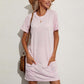 ✨ Tendência Top 💕 Vestido T-shirt Casual com Bolsos