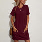 ✨ Tendência Top 💕 Vestido T-shirt Casual com Bolsos