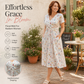 🔥 50% DESCONTO ✨ Vestido de Flores com Decote em V 👗 Corte que Emagrece e Bolsos Ocultos para Conforto Diário