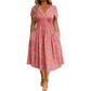 🔥 50% DESCONTO ✨ Vestido de Flores com Decote em V 👗 Corte que Emagrece e Bolsos Ocultos para Conforto Diário