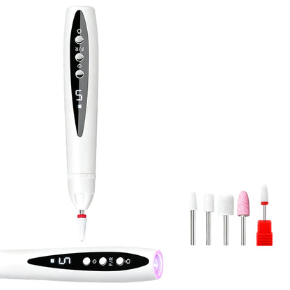 🔥NOVO ARTIGO MAIS VENDIDO❤️‍🔥 Aparelho Elétrico para Unhas 2-em-1 com Luz UV Portátil Kit Manicure e Pedicure