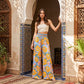 🔥 50% DESCONTO 🌸 Calça Boho Feminina – Cintura Alta e Pernas Largas para Máximo Conforto ✨