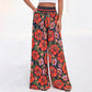 🔥 50% DESCONTO 🌸 Calça Boho Feminina – Cintura Alta e Pernas Largas para Máximo Conforto ✨