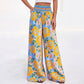 🔥 50% DESCONTO 🌸 Calça Boho Feminina – Cintura Alta e Pernas Largas para Máximo Conforto ✨