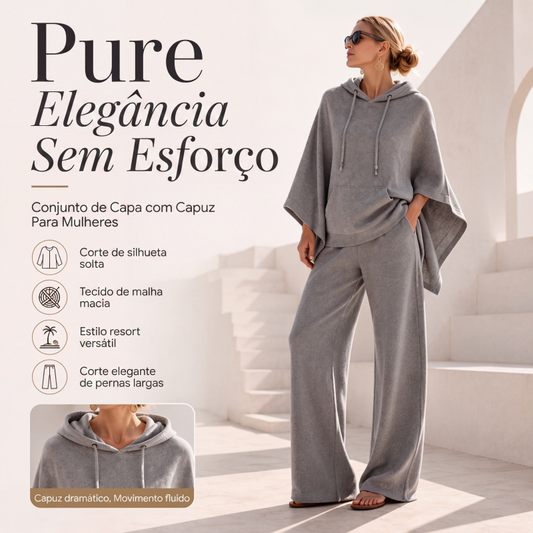 ✨ Bestseller 👗 Conjunto Feminino com Capa – Caimento Solto & Efeito Elegante