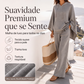✨ Bestseller 👗 Conjunto Feminino com Capa – Caimento Solto & Efeito Elegante