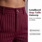 Dames hoge taille gestreepte wijde pijpen broek
