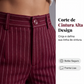 ✨OFERTA TEMPORÁRIA 👖 Calça Larga às Riscas | Cintura Alta, muito favorecedora