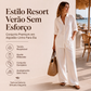 🌸 Nova Coleção 👚 Conjunto Feminino de Camisa e Calças de Perna Larga – Estilo elegante, corte fluido & conforto diário ✨