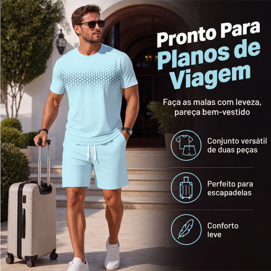 💎 Oferta Exclusiva 👕 Conjunto Masculino de Treino de Verão 2 Peças – Leve, confortável & estilo casual moderno ✨