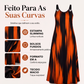 Vestido listrado sem mangas tamanho plus size feminino