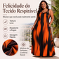 Vestido listrado sem mangas tamanho plus size feminino