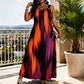 Vestido listrado sem mangas tamanho plus size feminino