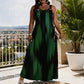 Vestido listrado sem mangas tamanho plus size feminino