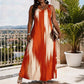 Vestido listrado sem mangas tamanho plus size feminino
