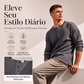 Camisa Henley de manga longa com trama waffle masculina