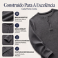 Camisa Henley de manga longa com trama waffle masculina