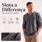 Camisa Henley de manga longa com trama waffle masculina