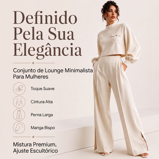 💎 Oferta Exclusiva 👚👖 Conjunto Feminino de Top Cropped e Calças de Perna Larga – Visual moderno, corte favorecedor & conforto descontraído 、