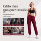 Calças cargo casuais femininas com cordão na cintura