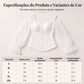 Blusa de Jacquard Floral com Ombros de Fora para Mulher