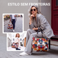 💎 Oferta Exclusiva 👜 Mala de Ombro Feminina Patchwork – Design único, espaço amplo & acessório elegante ✨