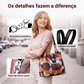 💎 Oferta Exclusiva 👜 Mala de Ombro Feminina Patchwork – Design único, espaço amplo & acessório elegante ✨