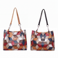 💎 Oferta Exclusiva 👜 Mala de Ombro Feminina Patchwork – Design único, espaço amplo & acessório elegante ✨