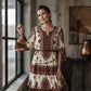 🔥 Nova Coleção 🌸 Vestido Boho Plissado Feminino com Decote em V e Folhos ✨ estilo romântico, corte fluido & conforto diário