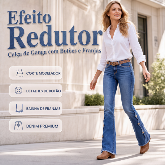 💎 Escolha Popular 👖 Jeans Femininas de Cintura Alta com Botões e Corte Flare ✨ estilo vintage moderno, silhueta elegante & conforto diário