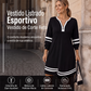 🔥 Nova Coleção 👗 Vestido Feminino Casual às Riscas com Meio Fecho e Manga Comprida ✨ estilo moderno, conforto diário & visual versátil