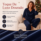 🔥 Nova Coleção ✨ Conjunto Feminino de Veludo com Top Decote Cascata e Calças de Perna Larga – Toque Luxuoso, Corte Elegante & Conforto Diário 💎