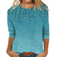 Camiseta de gola redonda com estampas da moda feminina