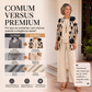 ✨👗Conjunto Elegante de 3 Peças com Estampa para Mulher