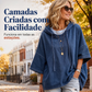 💎 Oferta Exclusiva ✨ Hoodie Feminino Casual Solto em Denim 👕 Estilo Moderno, Confortável & Visual Streetwear