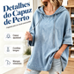 💎 Oferta Exclusiva ✨ Hoodie Feminino Casual Solto em Denim 👕 Estilo Moderno, Confortável & Visual Streetwear